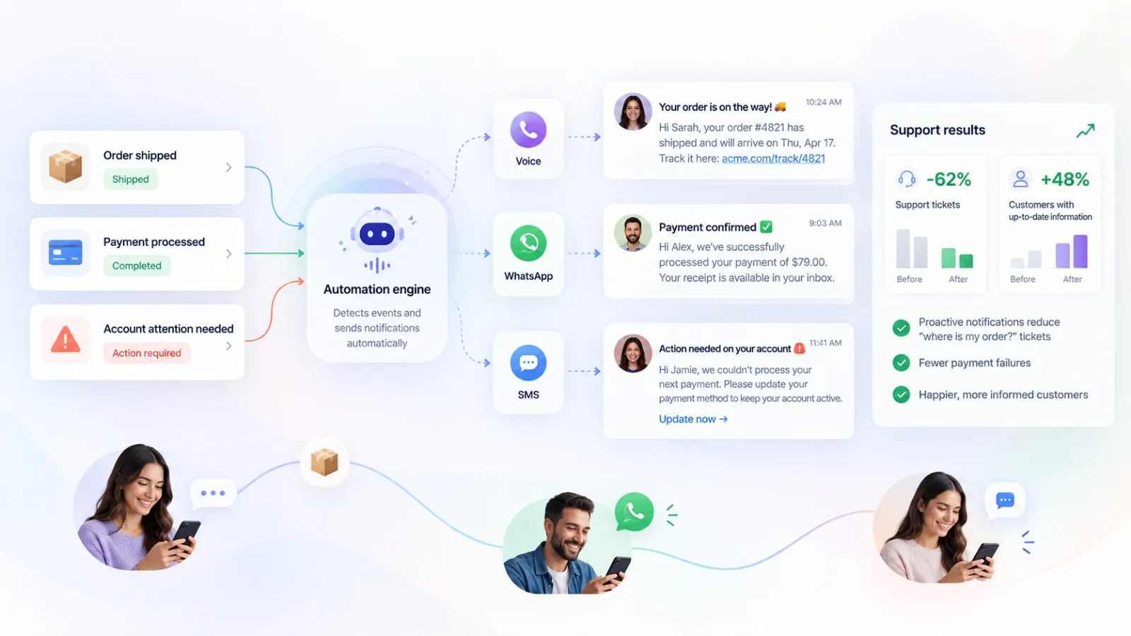 Automate support with smart notifications.