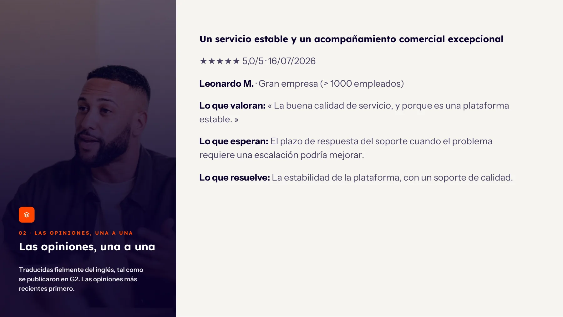 Opiniones de clientes G2 — Página 5 de 10
