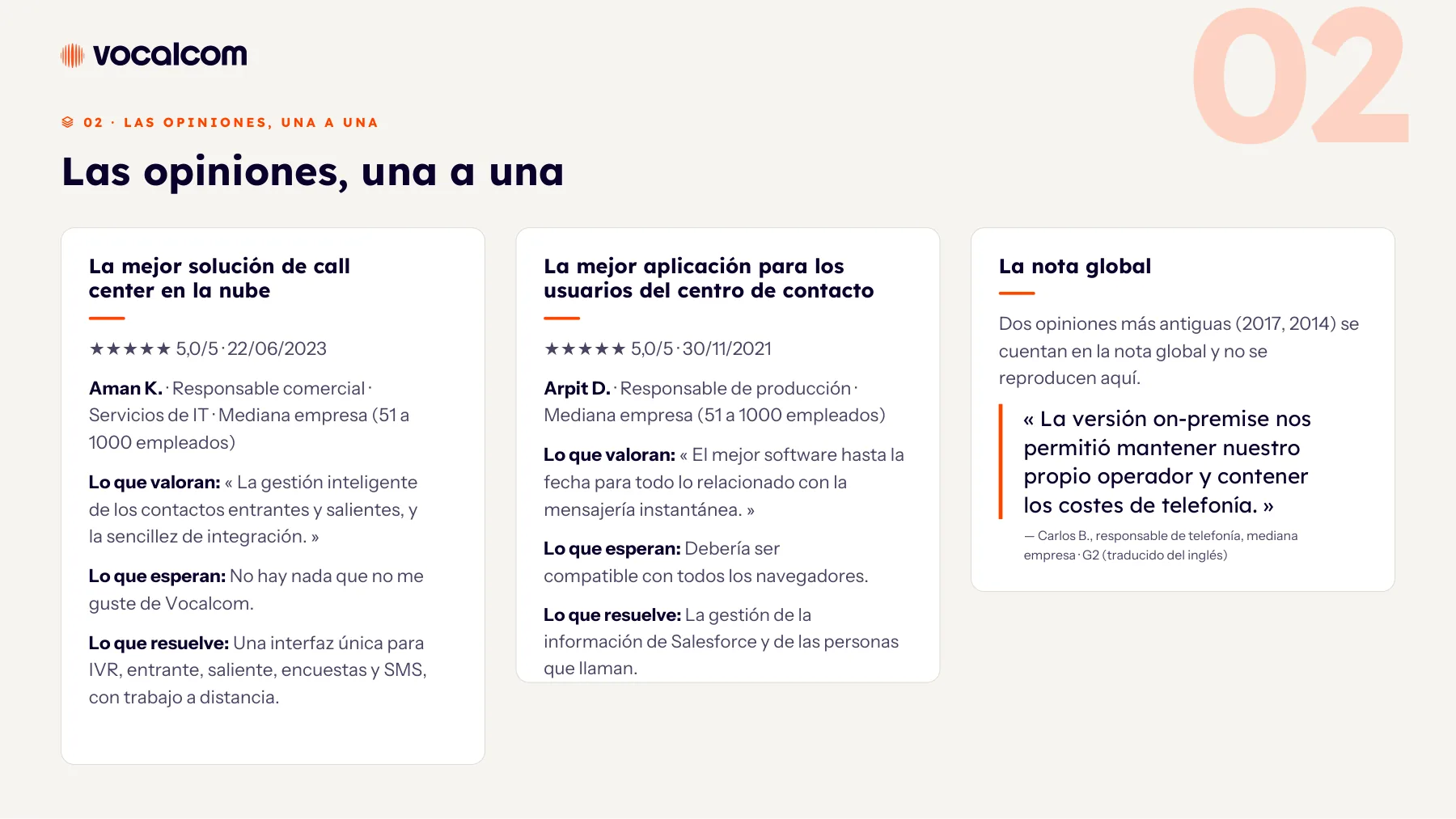 Opiniones de clientes G2 — Página 8 de 10