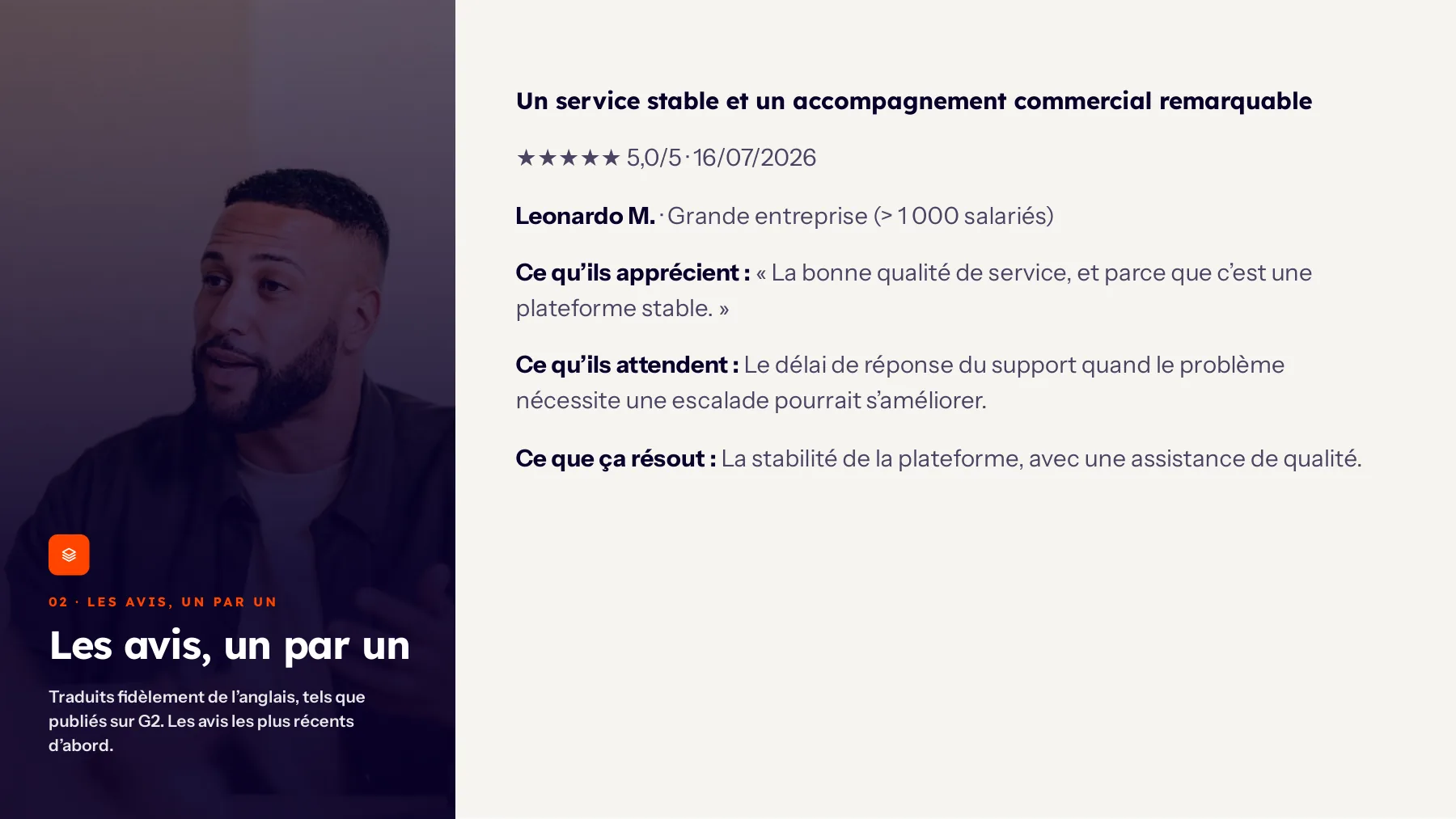 Avis clients G2 — Page 5 sur 10