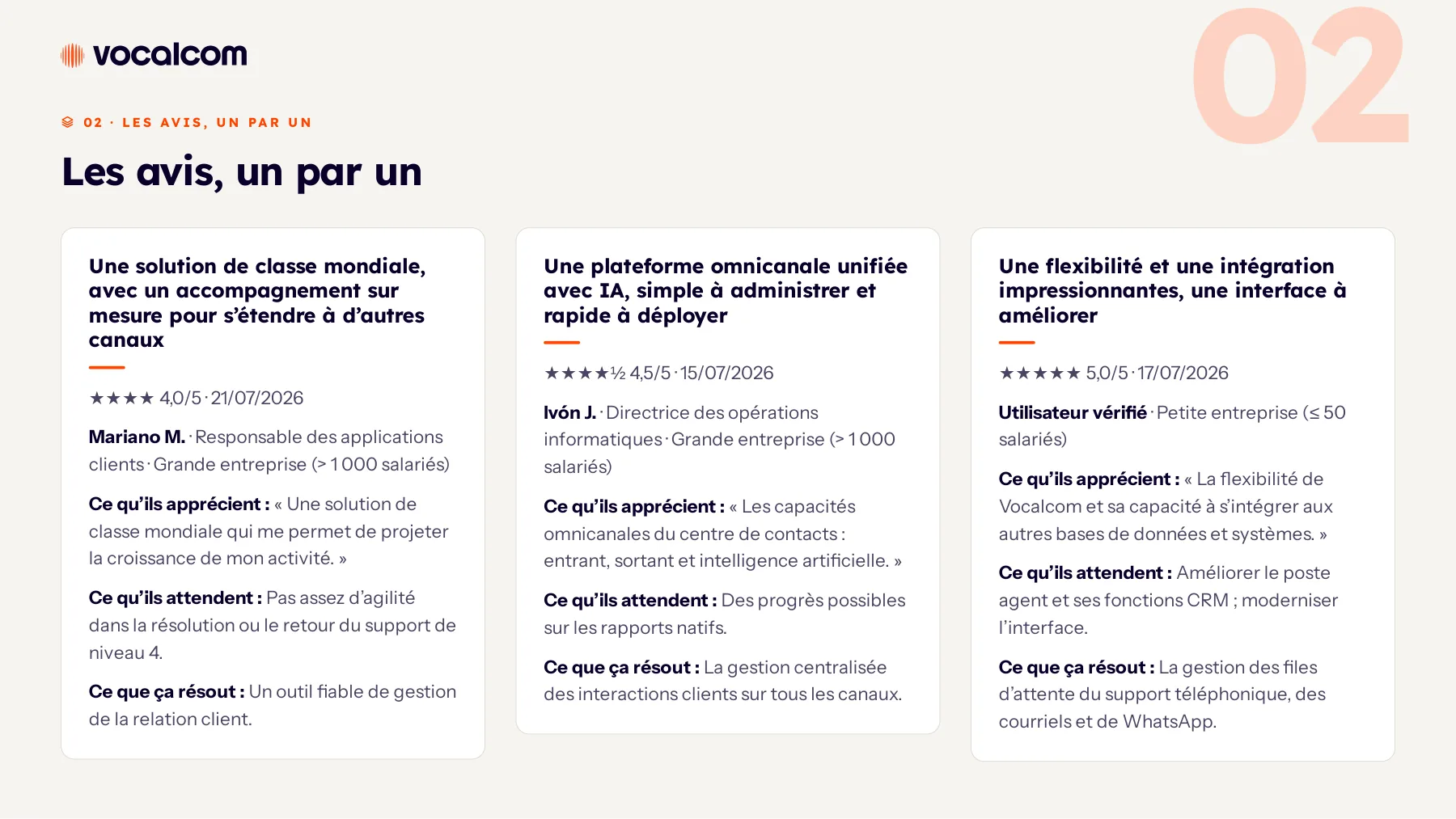 Avis clients G2 — Page 6 sur 10
