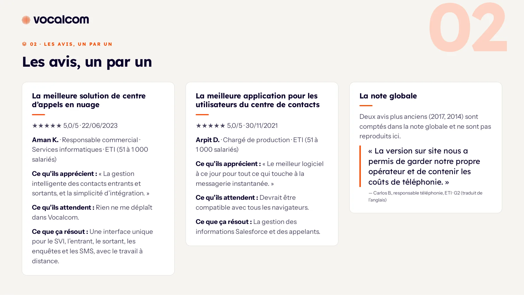 Avis clients G2 — Page 8 sur 10