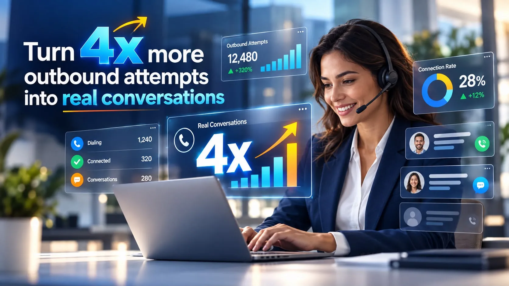Turn 4x more outbound attempts into real conversations